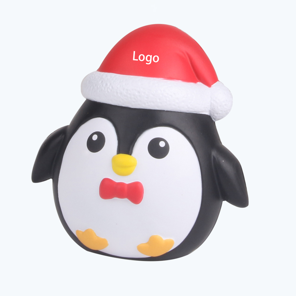 Squishy Penguin Squeeze Toy Stress Reliever with Logo