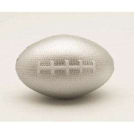 Customized Silver Football Squeezies Stress Reliever