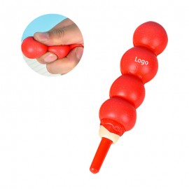 Custom 2 in 1 Squishy Candy Ball Pen and Squeeze Toy