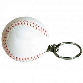 Baseball Squeezies Stress Reliever Keychain with Logo