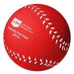 Red Baseball Stress Reliever with Logo