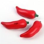 Squishy Red Chili Squeeze Toy Stress Reliever with Logo