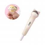 Logo Branded 2 in 1 Squishy Cat Ball Pen and Squeeze Toy