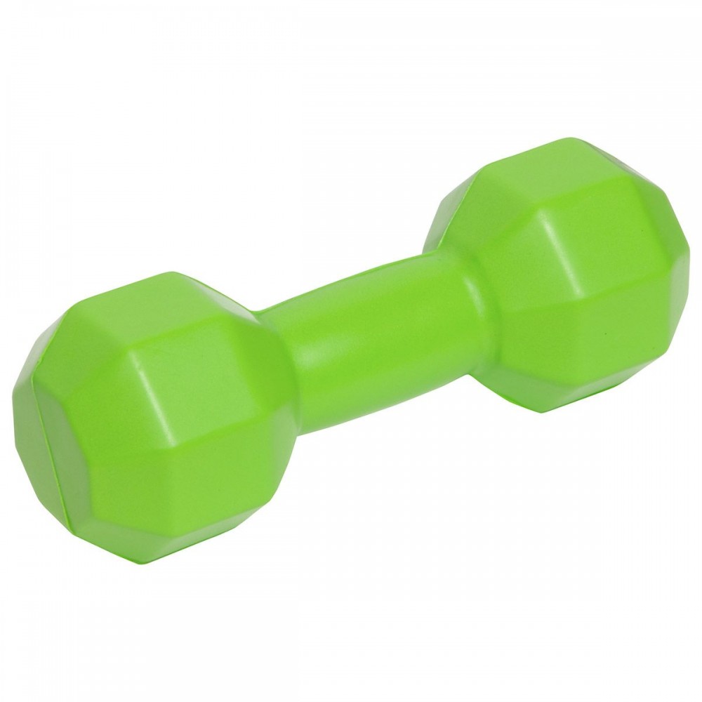 Customized 4-1/4"x2-1/4" Dumbbell Stress Reliever Neon Lime Green