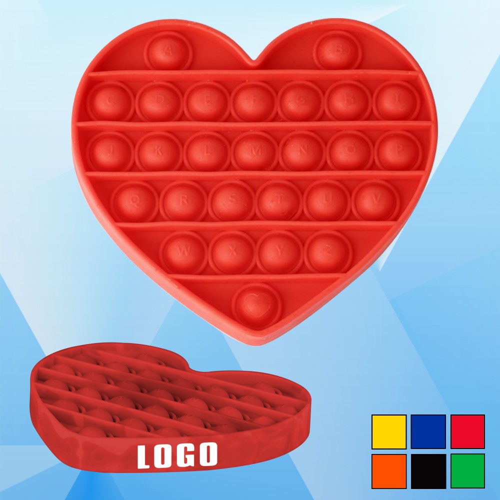 Customized Heart Stress Reliever Silicone Toy