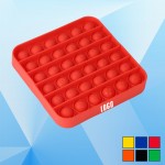 Square Stress Reliever Silicone Toy with Logo