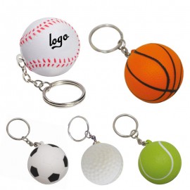 Custom Small Kinds Ball Shape Stress Reliever Key Tag