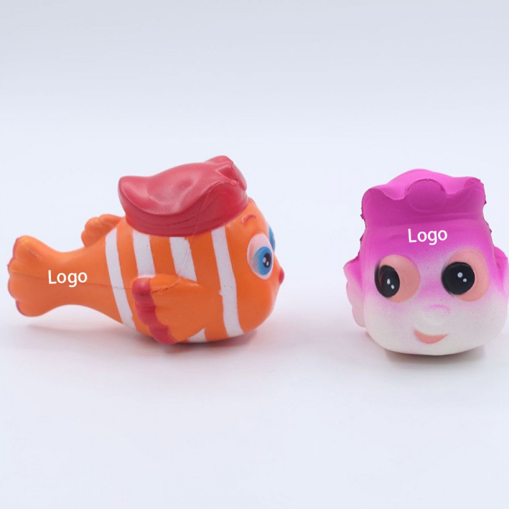 Squishy Fish Squeeze Toy Stress Reliever with Logo