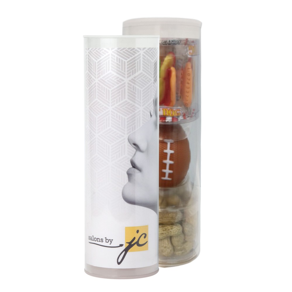 Logo Branded 3 Piece Sports Gift Tube w/Candy & Peanuts