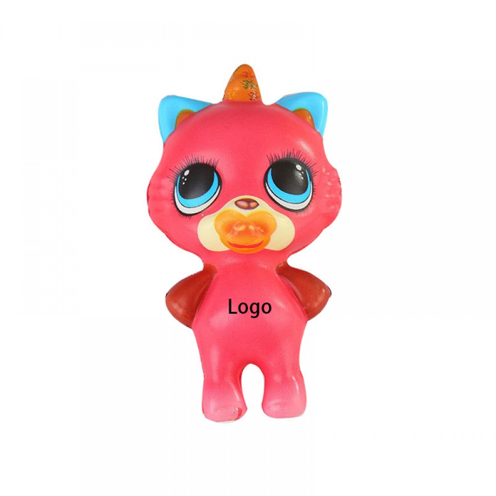 Logo Branded Cartoon Squeeze Toy Stress Reliever