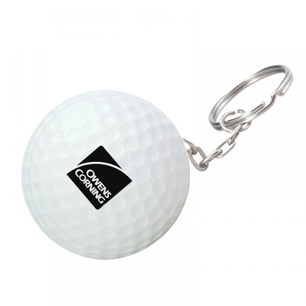 Custom Golf Stress Ball Key Chain