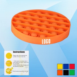 Round Stress Reliever Silicone Toy with Logo