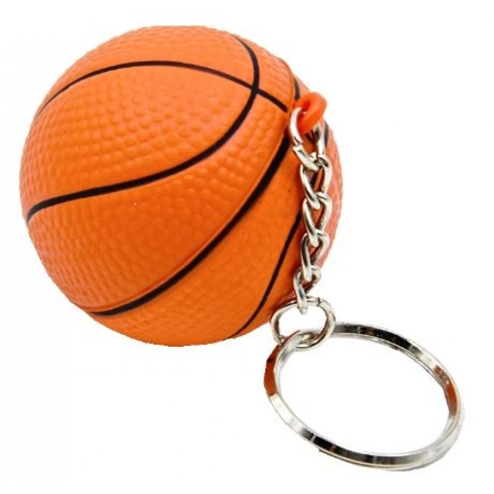 Basketball Key Chain Stress Reliever Squeeze Toy with Logo