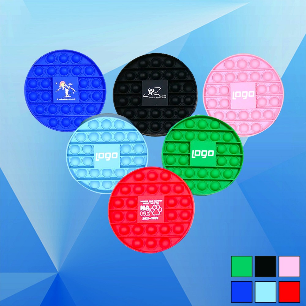 Promotional Round Stress Reliever Silicone Toy