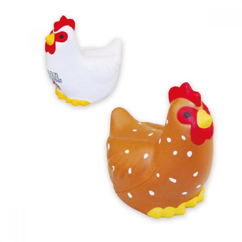 Chicken PU Shape Stress Reliever with Logo