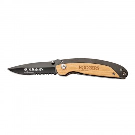 Cedar Creek Bamboo Pocket Knife with Logo  Cedar Creek Bamboo Pocket Knife with Logo