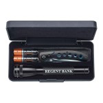 2AALED Mini Maglite w/Prism Pocket Knife Custom Printed