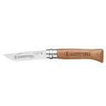 Opinel No. 08 Stainless Steel Folding Knife Oak Wood with Logo