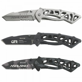 Buck Black Bones Pocket Knife with Logo  Buck Black Bones Pocket Knife with Logo