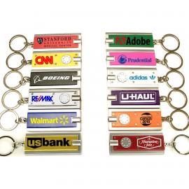 Mini Flash Light w/Super Bright LED & Swivel Key Chain with Logo