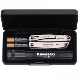 Logo Branded "AA" Mini Maglite & Leatherman Sidekick