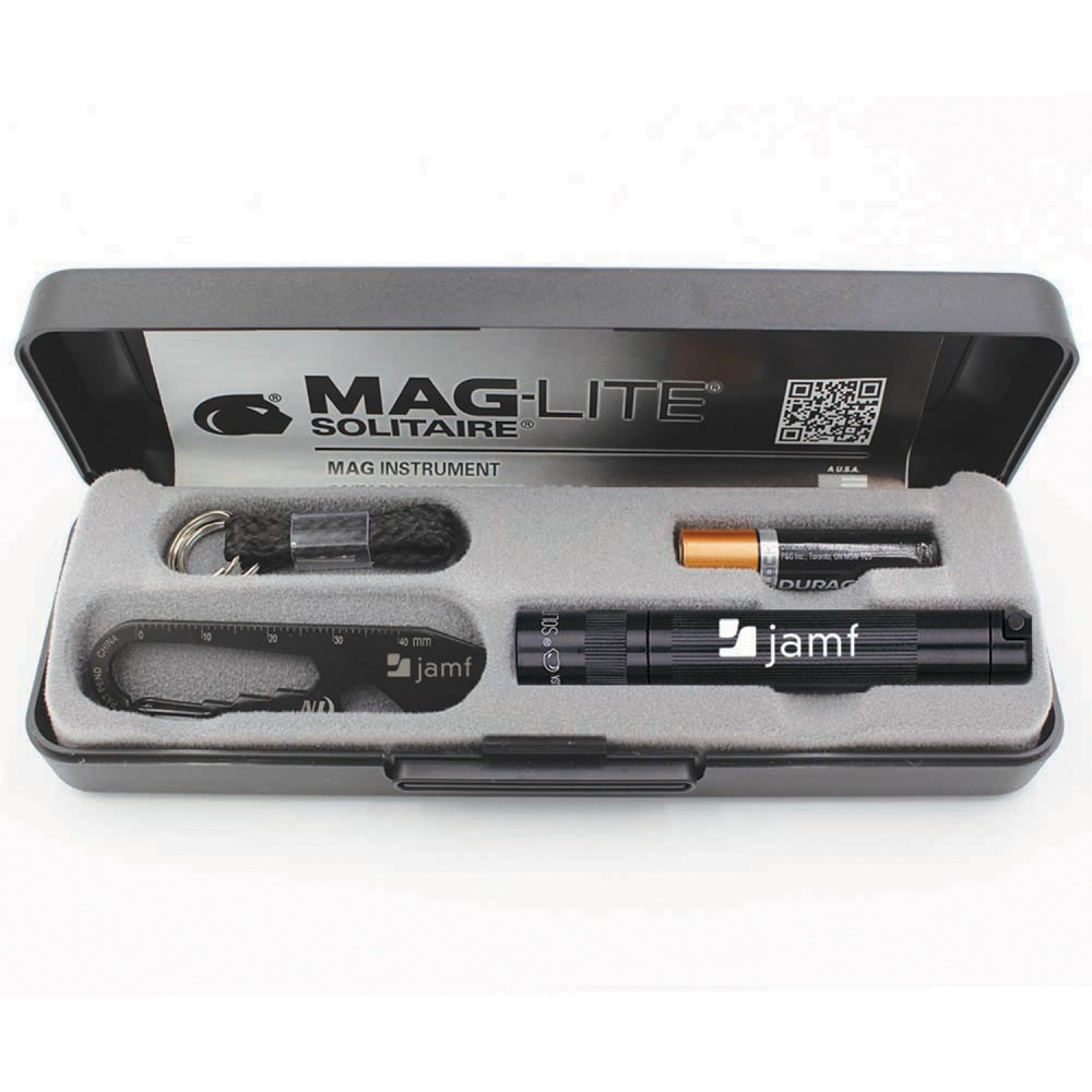 Customized Maglite Solitaire Flashlight w/Nite Ize DoohicKey Tool