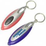 Jumbo Size Oval Flashlight with Key Ring (Large Quantities) with Logo