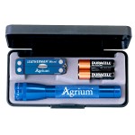 Personalized AA Mini Maglite Flashlight w/Colored Leatherman Micra Tool