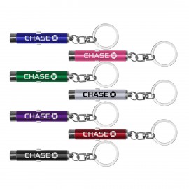 2-In-1 Laser Pointer LED Flashlight Key Chain with Logo  2-In-1 Laser Pointer LED Flashlight Key Chain with Logo