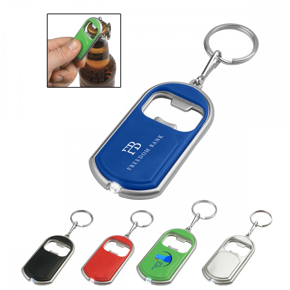 Bottle Opener Key Chain With LED Light with Logo