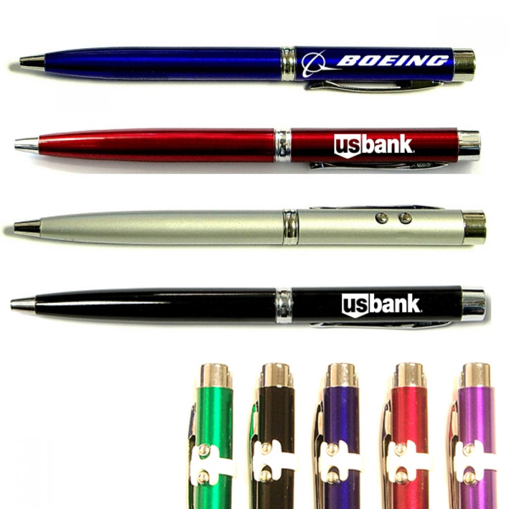 Logo Branded 3-In-1 Ballpoint Pen with Laser Pointer & LED Flashlight Logo Branded 3-In-1 Ballpoint Pen with Laser Pointer & LED Flashlight