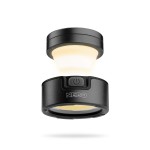 Nebo Poppy Puck Pocket Lantern - Dark Gray with Logo