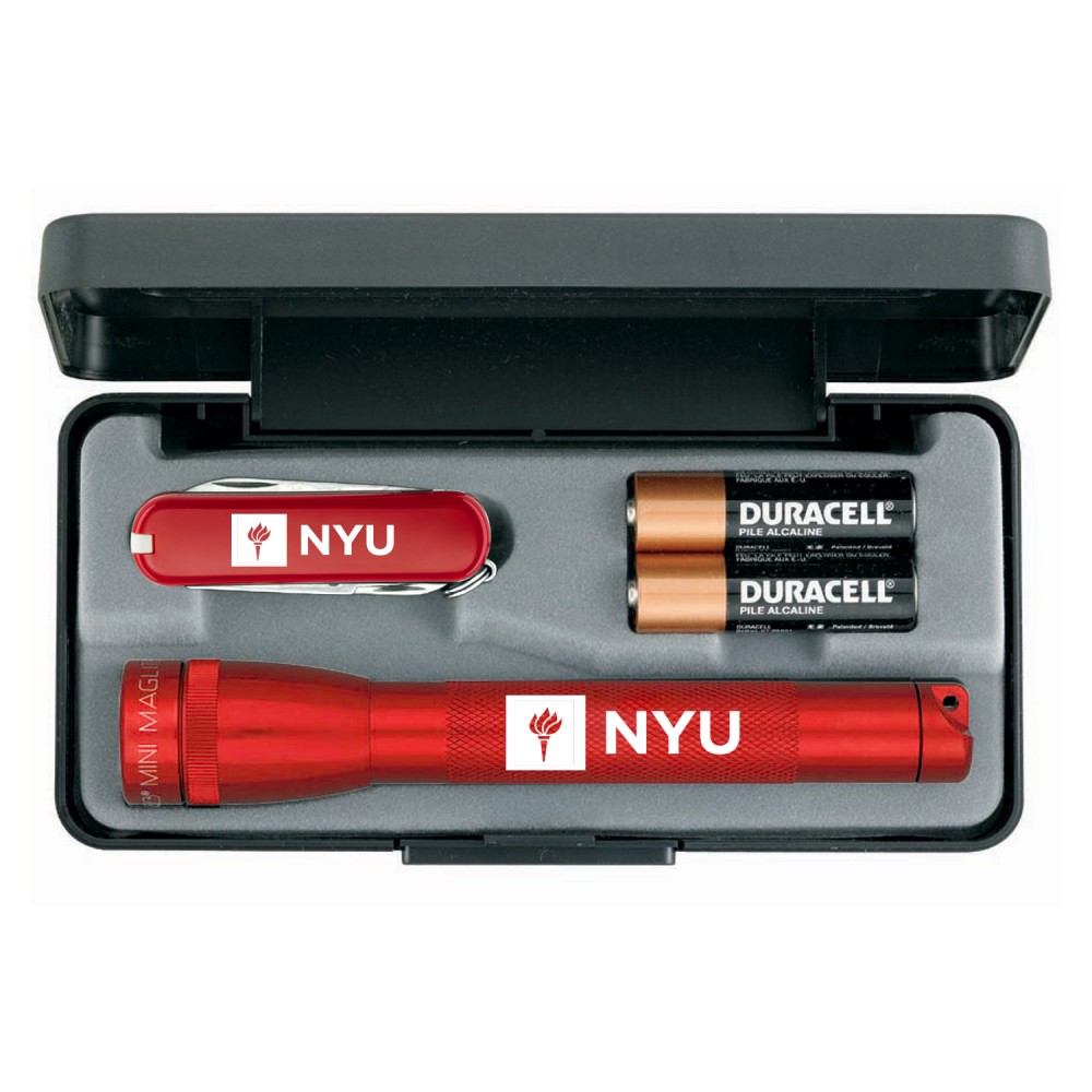 Customized Mini Maglite With Victorinox Classic Swiss Army Knife Customized Mini Maglite With Victorinox Classic Swiss Army Knife