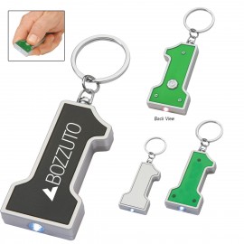 Logo Branded #1 Shape LED Key Chain  Logo Branded #1 Shape LED Key Chain