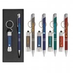 Tres-Chic & Chroma Softy - Full Color - Full Color Metal Pen & Flashlight Gift Set with Logo