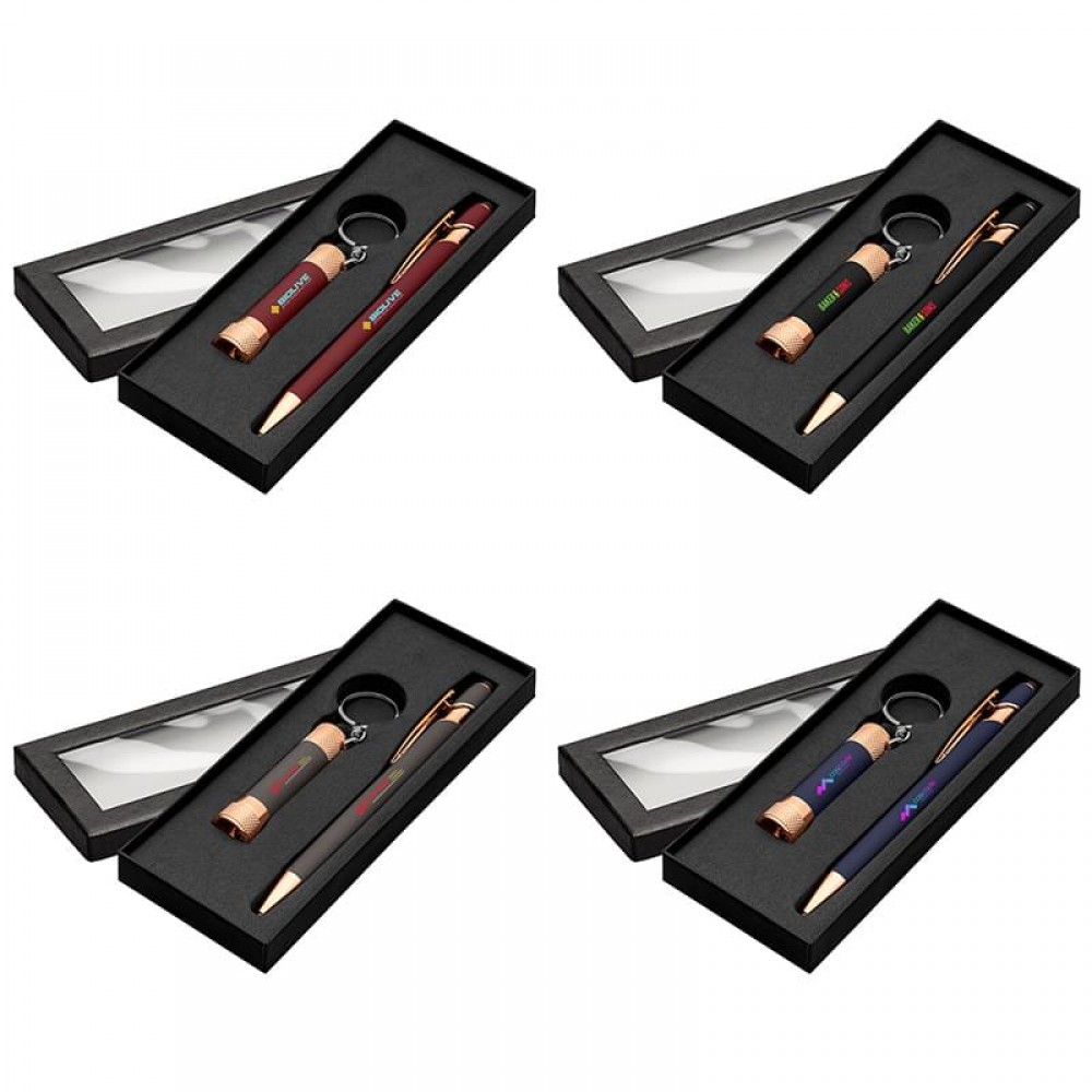 Personalized Ellipse & Chroma Softy Rose Gold Classic Window Gift Set Personalized Ellipse & Chroma Softy Rose Gold Classic Window Gift Set