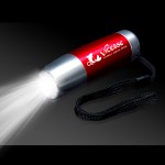 4" Pad Printed Red Taper Flashlight with Logo