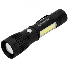 Promotional Channel LED / COB Rechargeable Flashlight