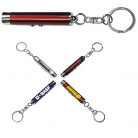 Custom Red 2-In-1 Laser Pointer LED Flashlight Key Chain  Custom Red 2-In-1 Laser Pointer LED Flashlight Key Chain