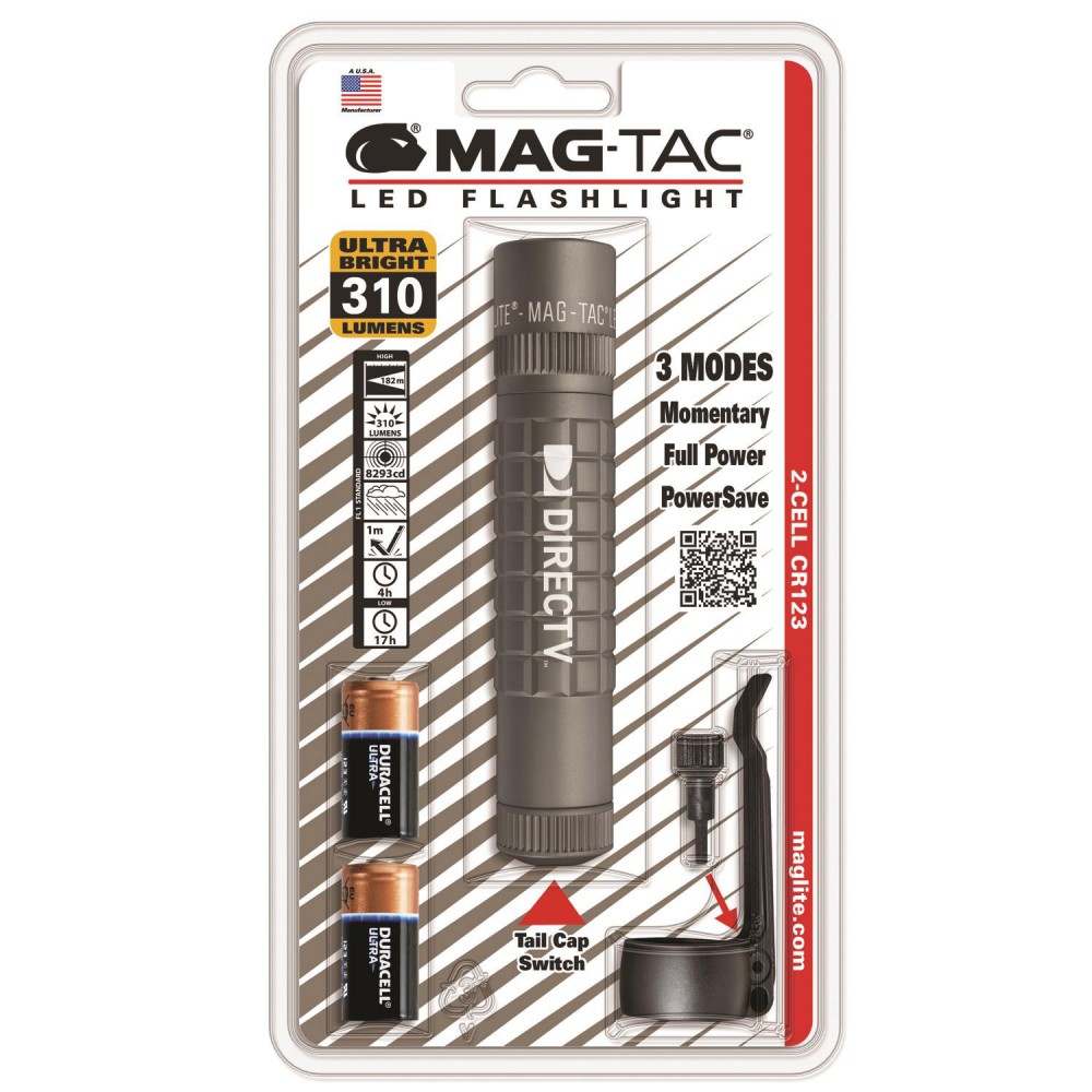 Logo Branded Maglite Mag-Tac LED Flashlight - Plain Edge