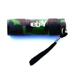 Personalized Green Camouflage Aluminum 9 LED Flashlight with Batteries