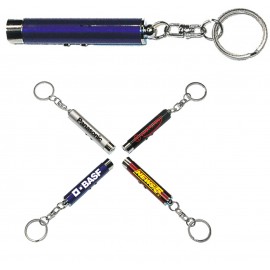 Promotional Blue 2-In-1 Laser Pointer LED Flashlight Key Chain  Promotional Blue 2-In-1 Laser Pointer LED Flashlight Key Chain