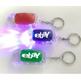 Car Shape LED Flashlight Key Chain w/On/Off Switch with Logo