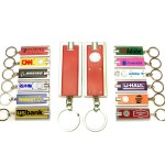Mini Flash Light with Super Bright LED & Swivel Key Chain (Red) with Logo