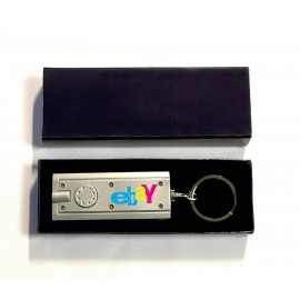 Mini Flash Light w/Super Bright LED & Swivel Key Chain & Gift Case with Logo  Mini Flash Light w/Super Bright LED & Swivel Key Chain & Gift Case with Logo