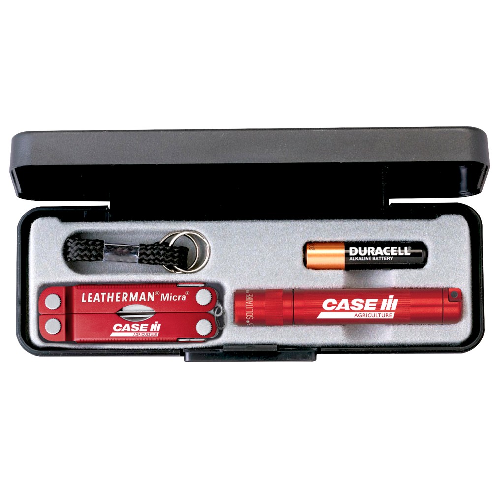 Promotional Maglite LED Solitaire Flashlight with Colored Leatherman Micra Tool Promotional Maglite LED Solitaire Flashlight with Colored Leatherman Micra Tool