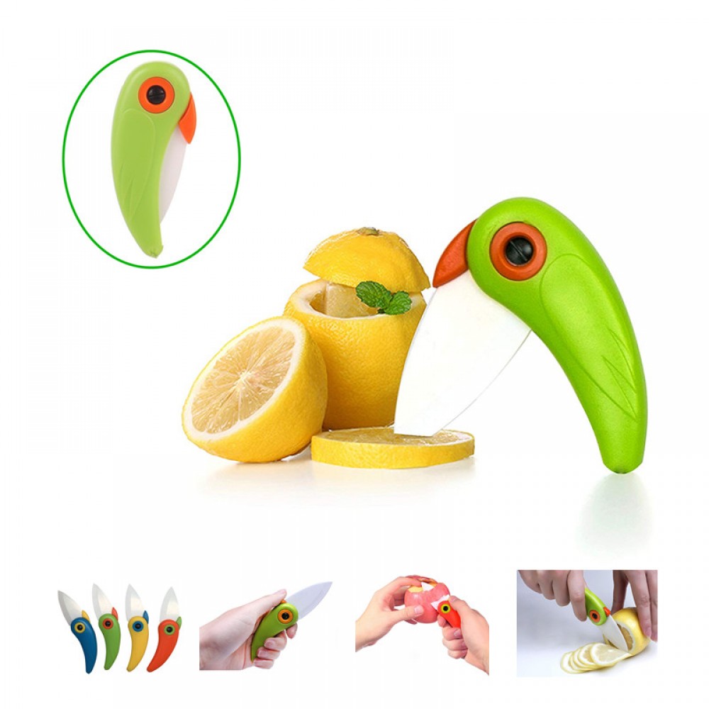 Cute Bird Shape Ceramic Knife Logo Branded