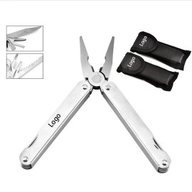 Stainless Steel Multi-Tool Folding Pliers with Logo