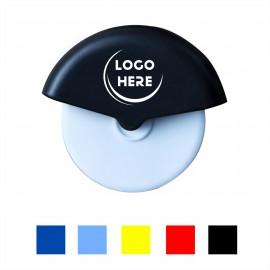 Logo Branded Round Roller Pizza Knife With Cover  Logo Branded Round Roller Pizza Knife With Cover