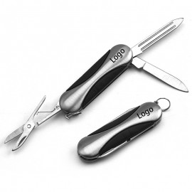 Stainless Steel Multi-Function Tool Pocket Knife with Logo  Stainless Steel Multi-Function Tool Pocket Knife with Logo